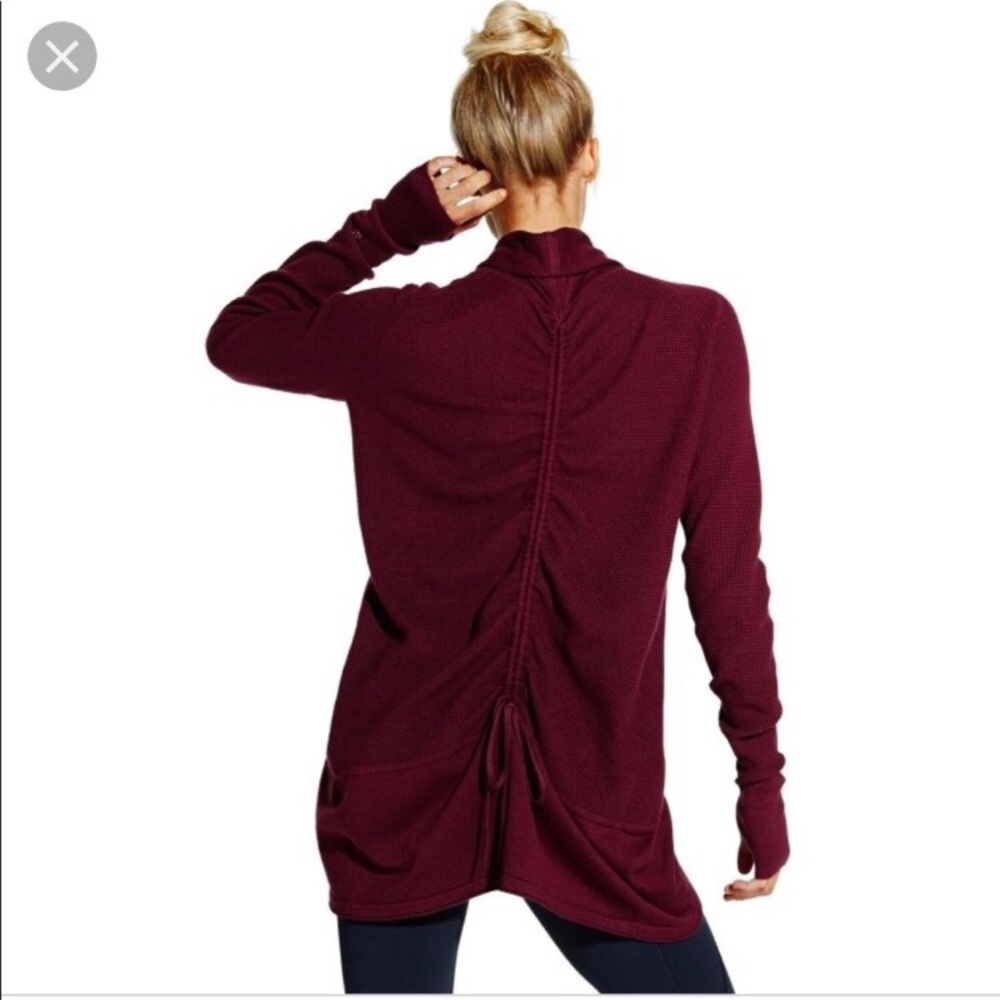 Calia Burgundy cinched back cardigan